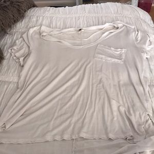 Free people white rising sun tee